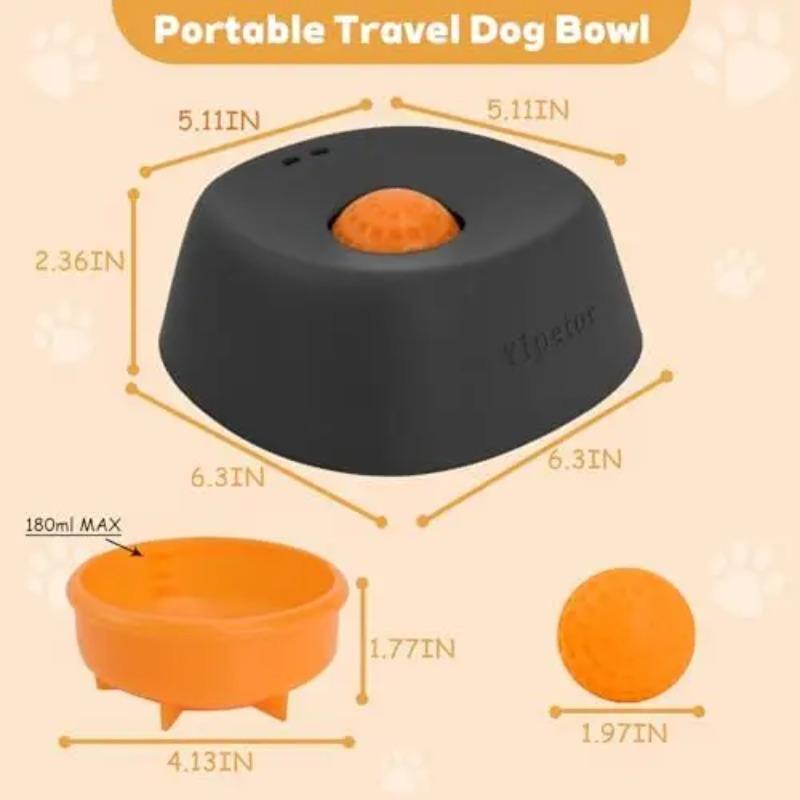 Liquid Slow Dog Bowls Anti-slip Ball-shaped Bone Soup Dog Licking Bowl Licking Bowl for Healthy Eating Non-Slip and Anti-Chokin