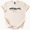 Himmlischer Wal Grafik T-Shirt Ozean Mond Sternenhimmel Tierkunst Naturfreund T-Shirt Nautisch Meeresleben Shirt Geschenk für Sie oder Ihn