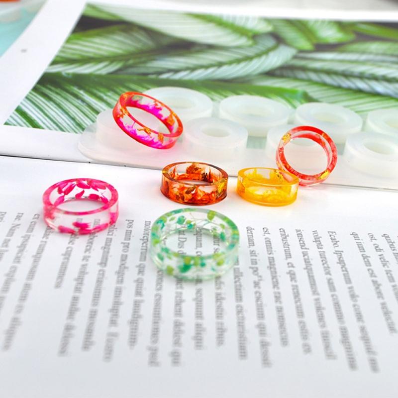 Handmade Earrings Necklace Ring Casting Mold DIY Keychain Mold Assorted Rings Silicone Mold Jewelry Rings Resin Mold