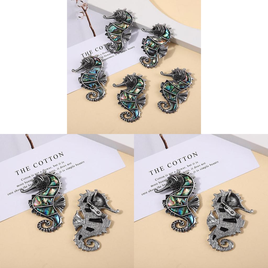 Marine Animal Seashell Brooch Pin With Necklace Pendant For Women Summer Fashion Accessory