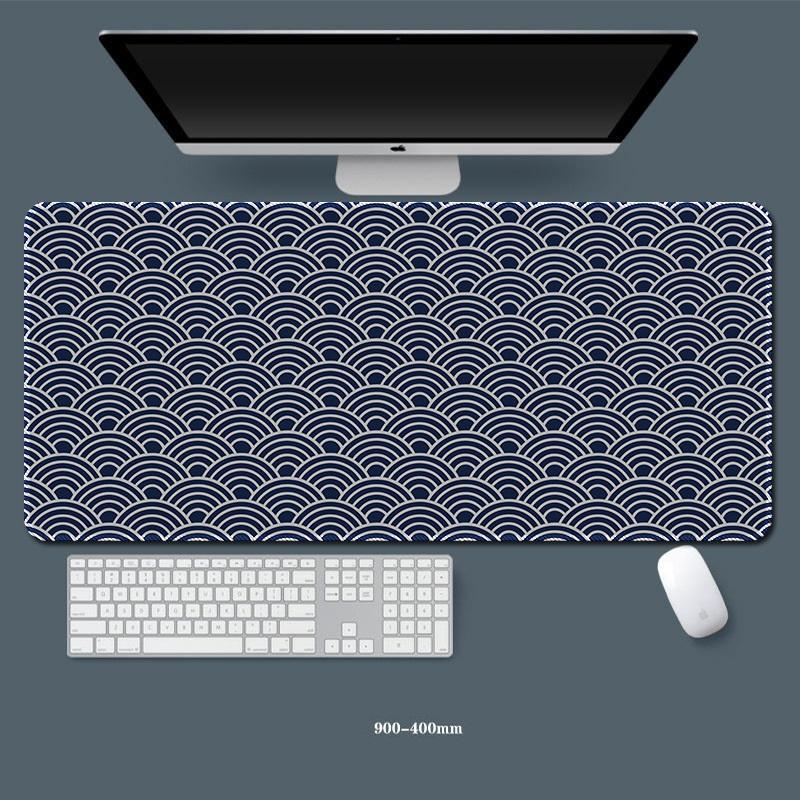 Black Desk Mat Japanese Mouse Pad Great Wave Mousepad Art Rubber Mat Mouse Carpet Table Pads Pc Mats Office Accessories