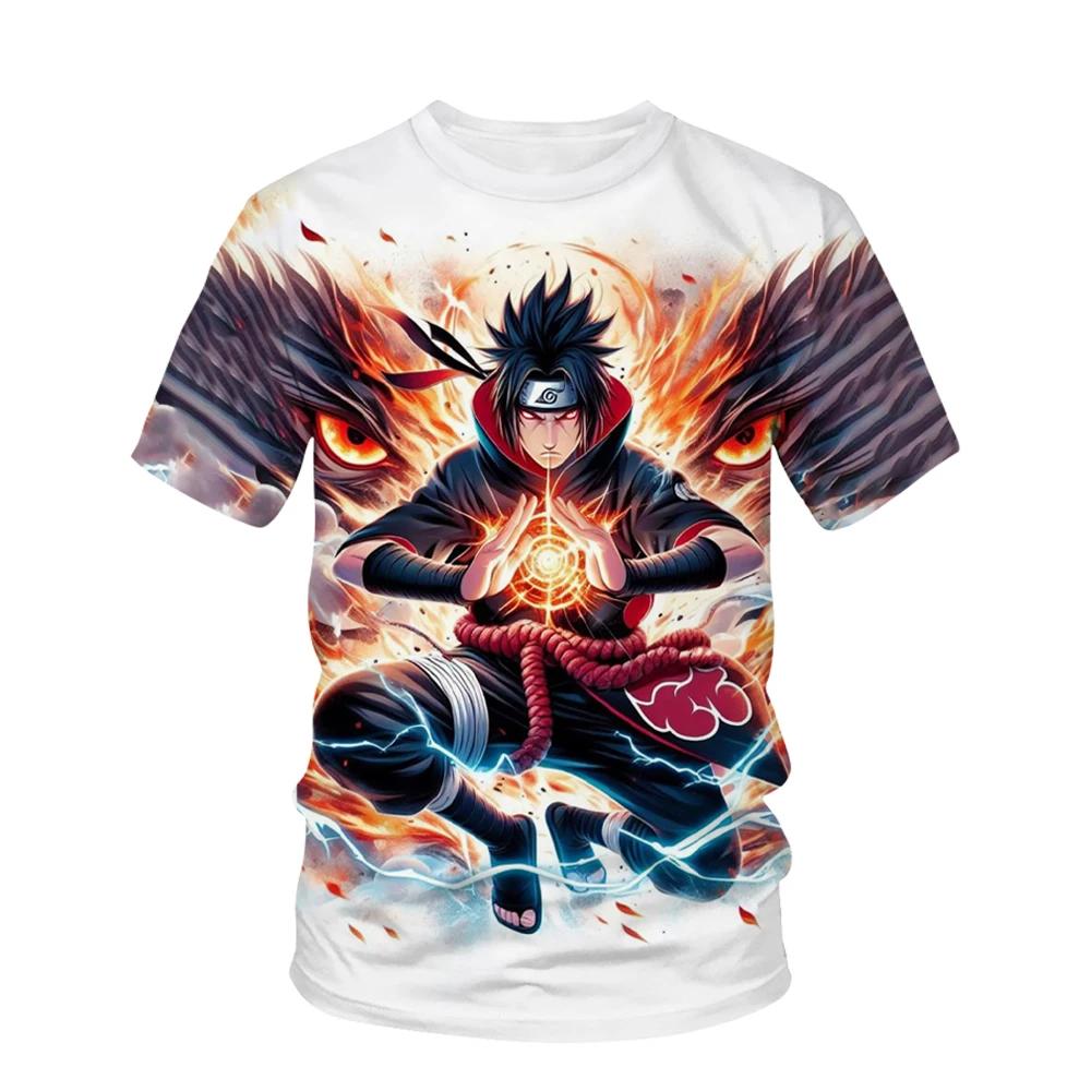 Summer Novelty Cartoon Anime Ninja 3D Print Short Sleeved Children's T-shirt Boys' Top