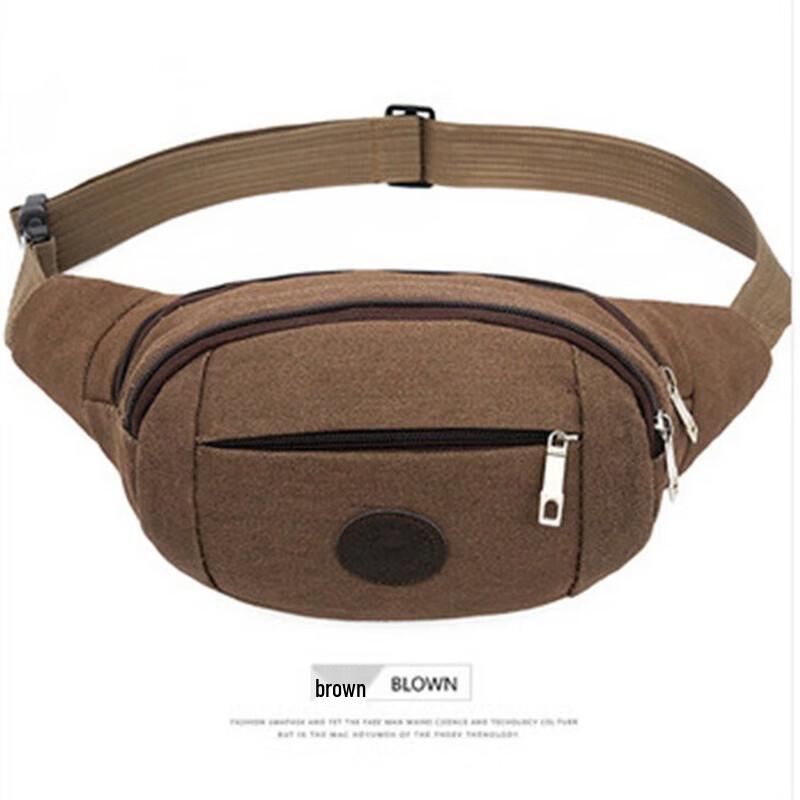 Li Shen Men's Outdoor Canvas Sports Crossbody Phone Waist Bag