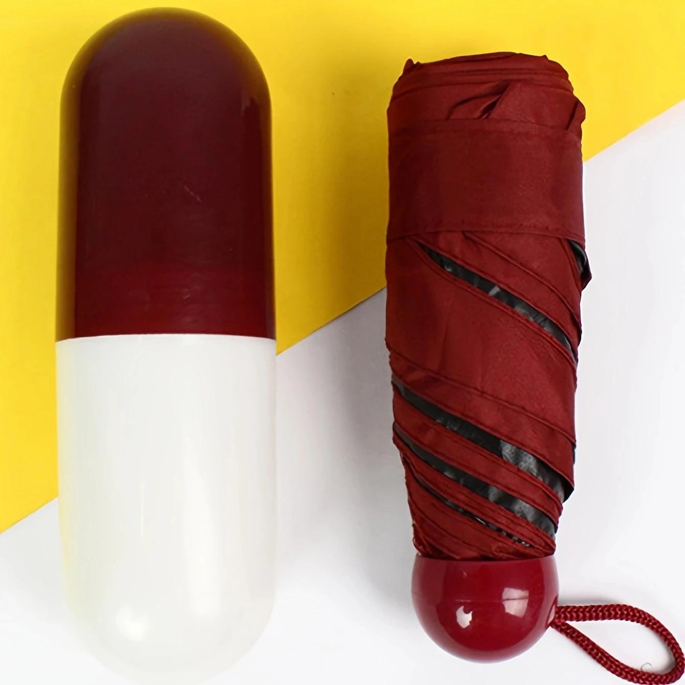 

1шт ручной складной капсульный зонт, сверхлегкий и компактный солнцезащитный зонт с защитой от ультрафиолета для мужчин и женщин