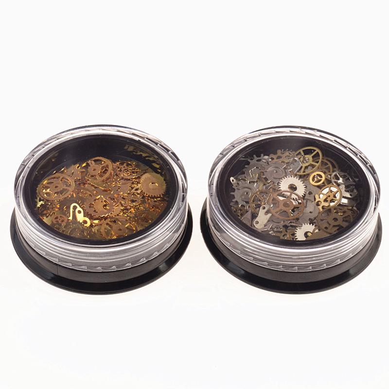 Купить 1 Коробка Металлическая шестерня Шпилька Лист Смешанный стимпанк ...