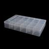 24 Compartments Clear Stackable Plastic Storage Boxes with Adjustable Dividers for Beads Crafts Jewelry Fishing Tackle