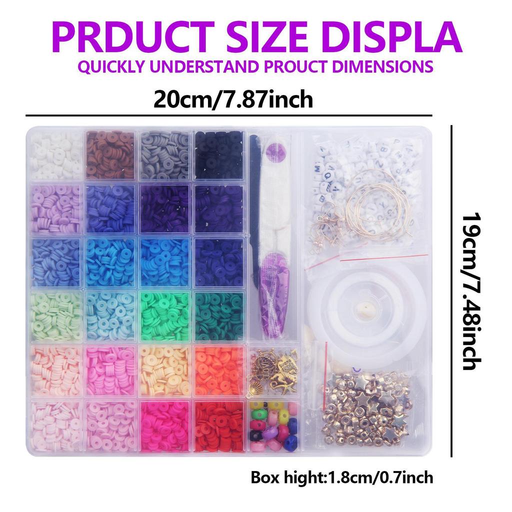 DIY Beaded Jewelry Set with 28 Grids for Bracelets & Necklaces
