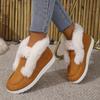 Foreign Trade Autumn and Winter New Large Size Short Tube Wool Snow Boots Women's Cross-border Warm Plush Thickened Wool Cotton Boots