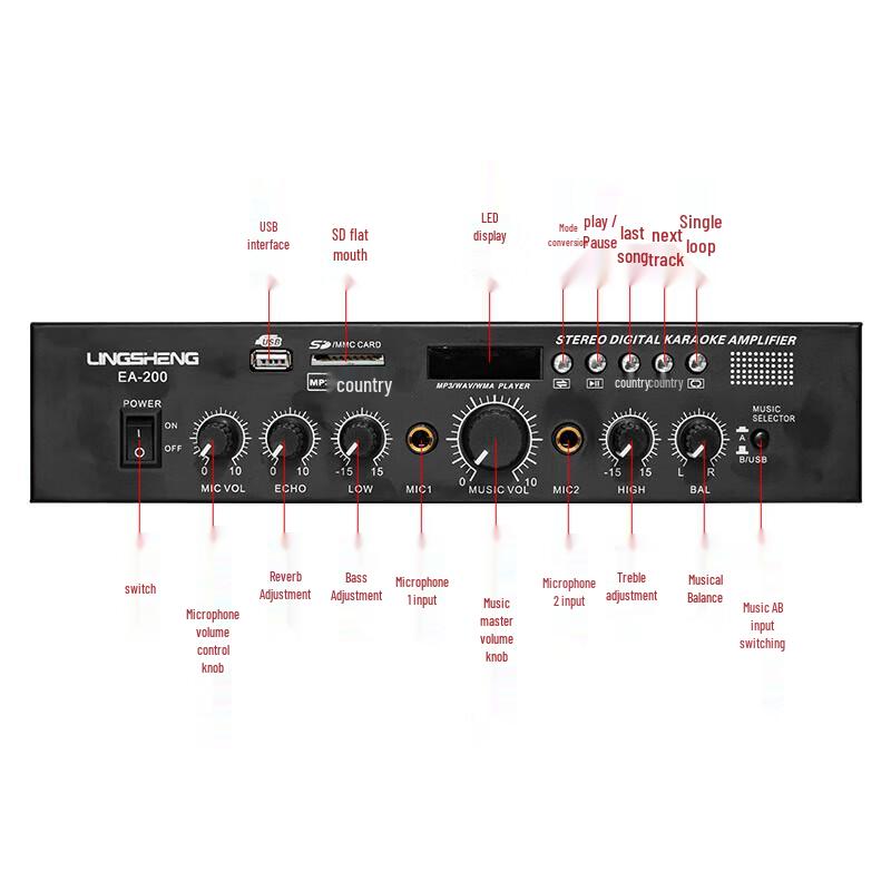 LINGSHENG Bluetooth Wall-Mounted Audio System for Conference, Home KTV & Background Music - 80sqm Set CN Plug (adapter Included)