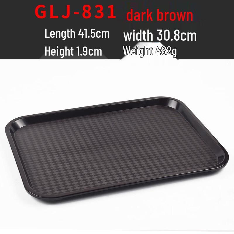 

Прямоугольный пластиковый противоскользящий поднос для подачи в европейском стиле