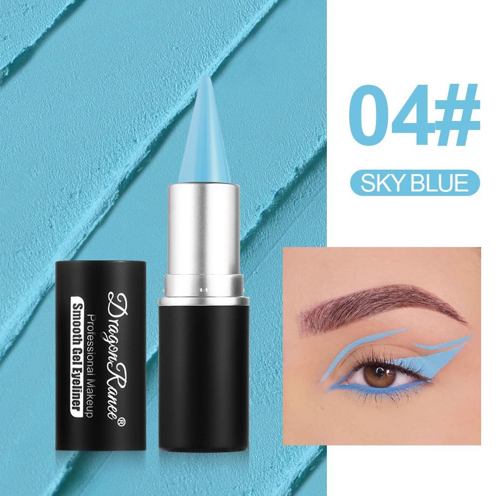 12 Colors Colorful Eyeliner Long-Lasting Waterproof Smudge-Proof In Black White Blue Purple Green Versatile for Lip Liner & Eye Makeup