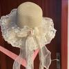 Summer Straw Hat With Large Brim For Sun Protection And Beach Travel