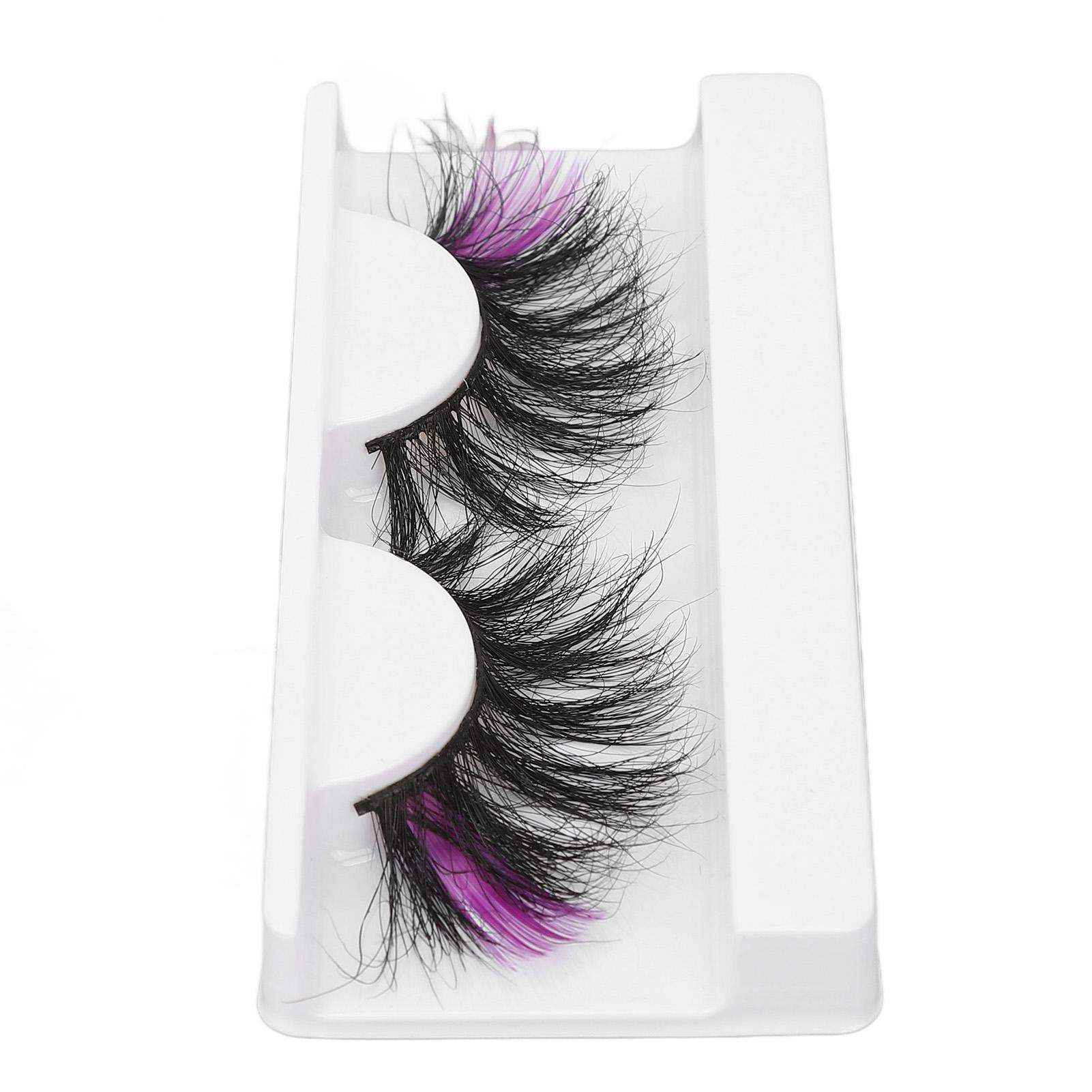 

0.98in Colorful Eyelashes Purple Ends Fluffy Dramatic Colored False Eyelashes for Stage 71A 6C