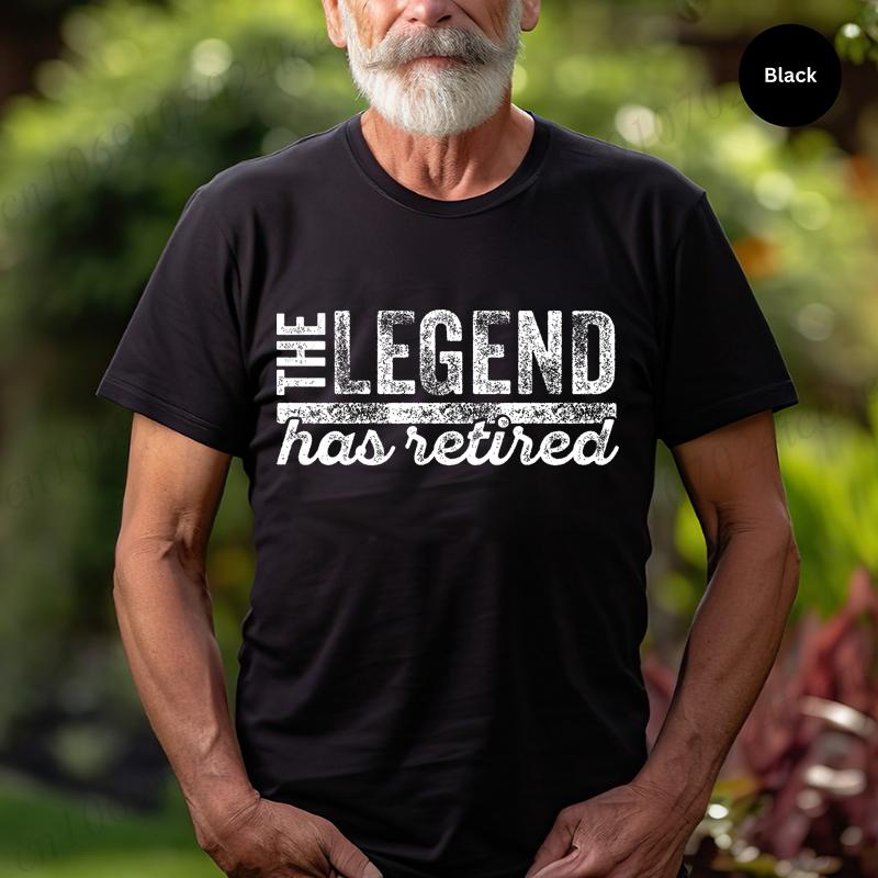 Camisetas Engraçadas 'A Lenda se Aposentou' para Homens Camisas de Manga Curta Camisetas Gráficas Engraçadas para Aposentadoria Moda Casual Camisetas Masculinas Presente