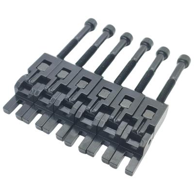 TIGRE BLANC E-Gitarren Stegsattel Set, Universelle Passform für Floyd Rose Saiten 1-6, Verhindert Saitenrisse, Satz mit 6, Schwarz