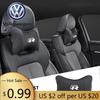 Pre VOLKSWAGEN VW 1ks opierka hlavy autosedačky auto logo vankúš na krk pre Volkswagen R Caddy Golf Passat Tiguan Jetta Beetle Atlas T-RO