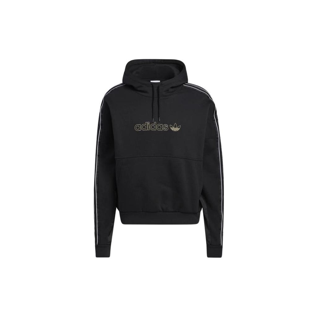 adidas Originals Trefoil Streifen Pullover Hoodie Herren Oberteile Schwarz H31284
