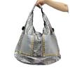 Women'S Vintage Splicing Tote Bag Large Capacity Trend Commuter Shoulder Bag