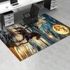 1pc Horse,Ocean,Moonlight Office Carpet Soft Polyester Entrance Carpet Washable Non Slip Machine Was