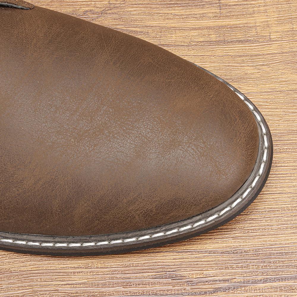 Pánské vintage pouštní kotníkové boty - Nadměrná velikost Kožená jarní kolekce