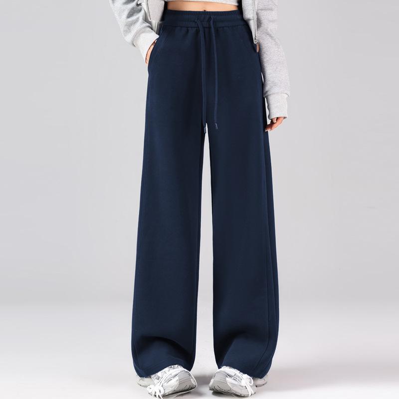 

Women s High-Waisted Wide-Leg Slimming Cotton Sweatpants - Soft, Skin-Friendly, and Comfortable Casual Wear for Spring and Autumn S for 80-95 jin