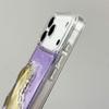 For iPhone 17 Pro Case Sparkling Glitter PC Phone Cover with Golden Horse Ornament