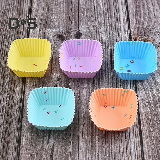 5Pcs 9 Styles Cake Mold Heat Resistant Utility Cake Decorating Muffin Cup