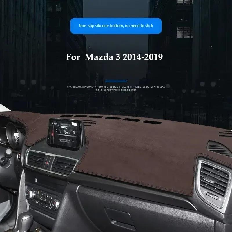 Car Interior Accessories Tools For Mazda 3 Axela 2014-2024 Dashboard Sunshade Mat Center Console Anti-Slip Light Shield Pad