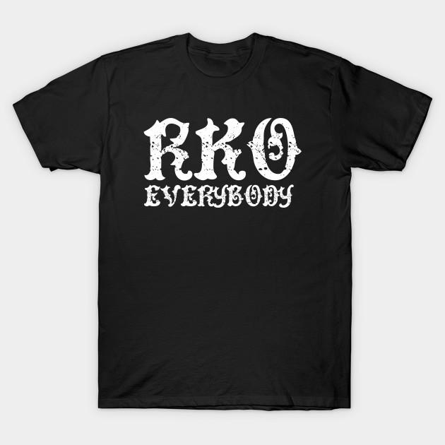 Мужская черная футболка с принтом Rko Everybody Печать на термотрансферной бумаге без вырезания Хлопковая футболка 2XL чёрный