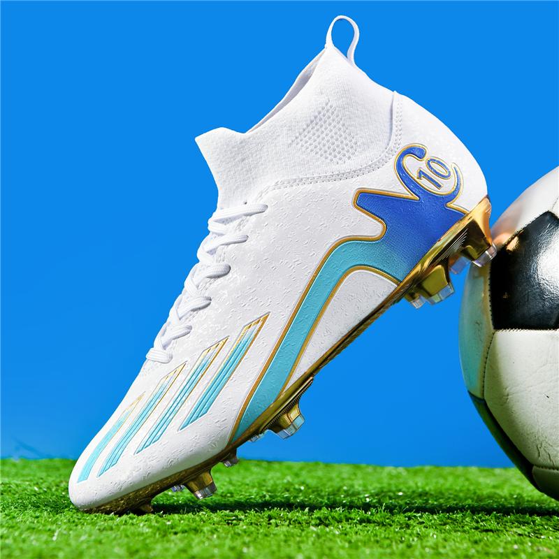 2024 Men's Soccer Shoes Large Size Ultralight Football Boots Boys Sneakers Non-Slip AG/TF Soccer Cleats Ankle Boots Unisex
