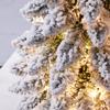 1 Prelit Tabletop Christmas Tree Snow Flocked Christmas Tree with Led Lights Wood Base Mini Xmas Pine Tree for Table Desk Home Christmas Decor