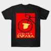 Men Black Print T-shirt Ciclismo Vuelta A España_ Vuelta 2025 Vintage No-Cut Transfer Paper Print Cotton Tshirt