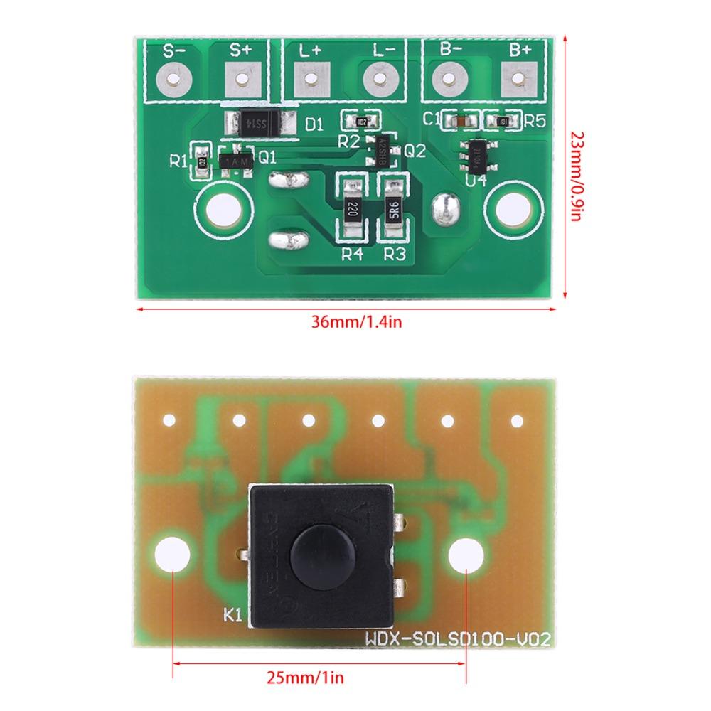 For 3.7V Lithium Battery Solar Lawn Lamp Control Board Solar Lamp Circuit Board Garden Lighting