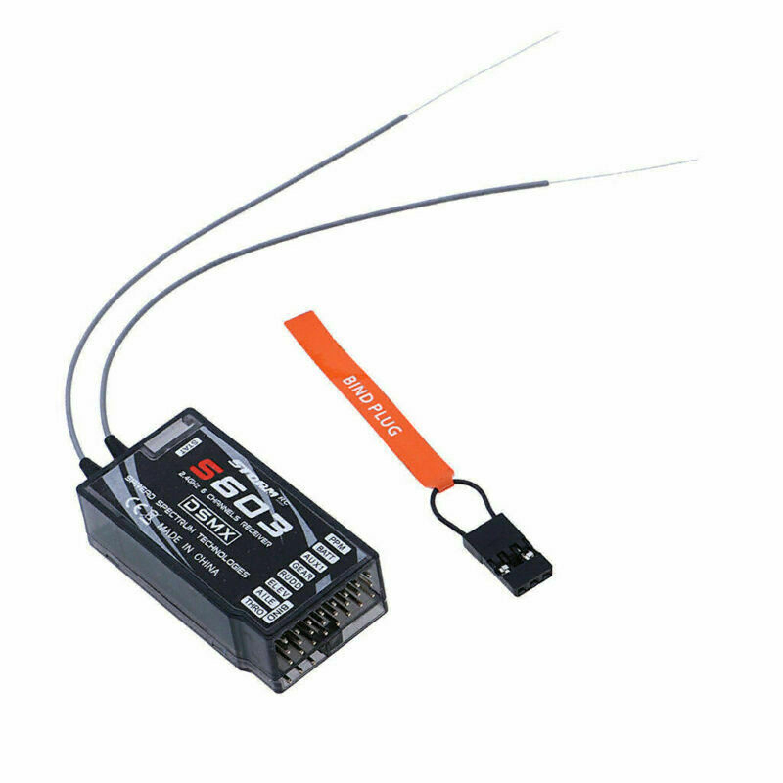 

S603 RC Receiver For DSMX AR6210 2.4GHz 6 Channel For DSM2 For Model Aircraft Transmitter For JR SPECTRUM DSM-X DSM2 United States
