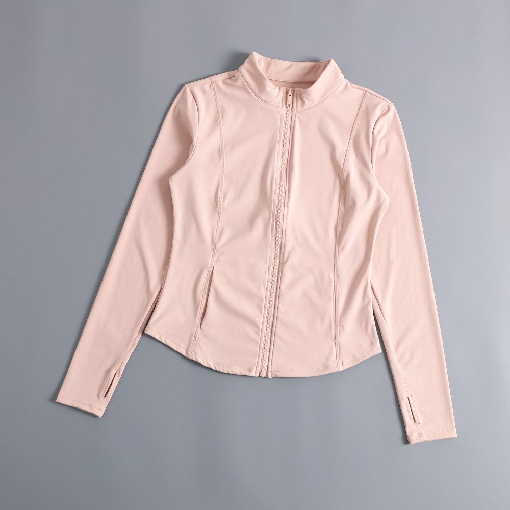 

Жіноча осінньо-зимова приталена спортивна куртка на блискавці - Великий розмір, Довгий рукав, Топ для бігу та фітнесу XL