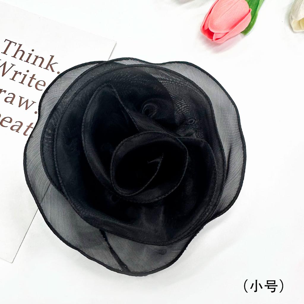 Solid Color Three-Dimensional Flower Corsage Accessories Simulated Flower Decoration Material Eugen Yarn Lace Cloth Sticker Accessories