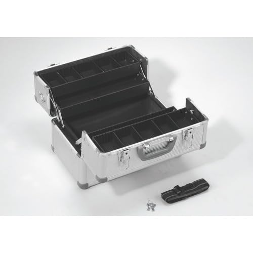 TRUSCO Aluminum Case (Double Door), Silver, Interior Dimensions: 352 x 207 x 229mm, TACR-37