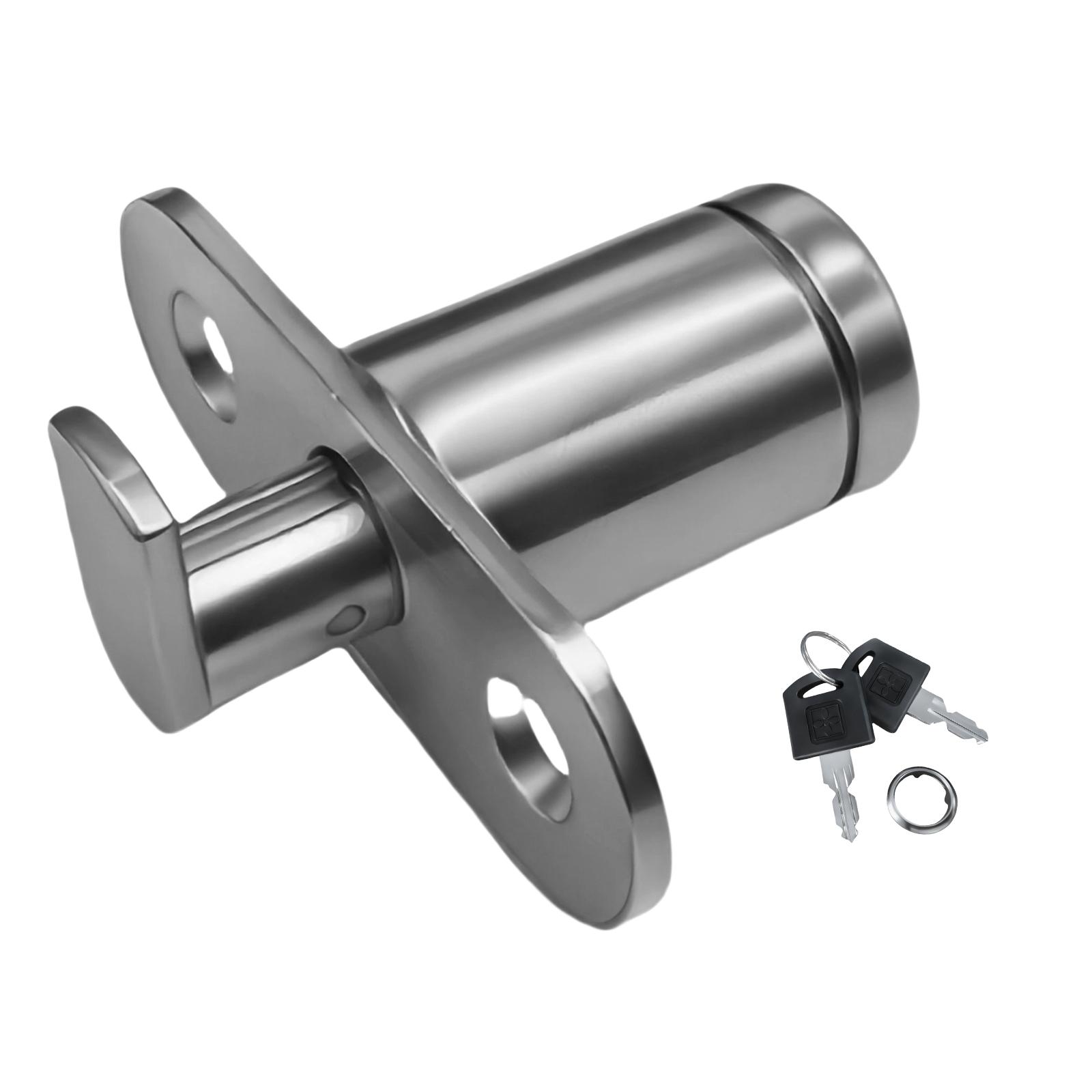 Upgrades Cabinet Sliding Door Lock Keyed Security Device Heavy Duty Sliding Door Lock for Sliding Door Drawer Cabinet 1