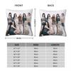 Federa Cuscino Kpop Girl B-Babymonster Stampa Poliestere Copricuscino Regalo Copricuscino da Divano Casa Cerniera 40X40cm
