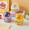 Cute Mini Desktop Trash Can with Lid Wastebasket Home Storage Bucket Office Living Room Student Storage Box Pen Holder