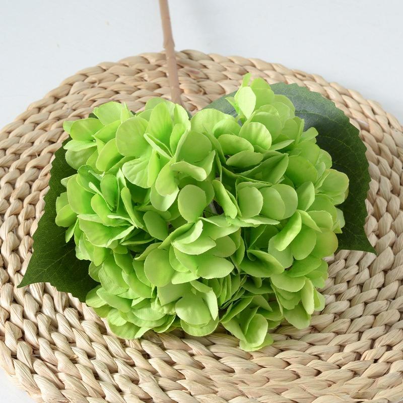 Artificial Silk Hydrangea with Leaves for Home Decor, Weddings, and Photography