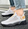 Mesh Breathable Sneakers Comfortable Casul Flats Shoes Lace-up Anti Slip Fashion Trend Outdoor Fitness Training Shoes for Men