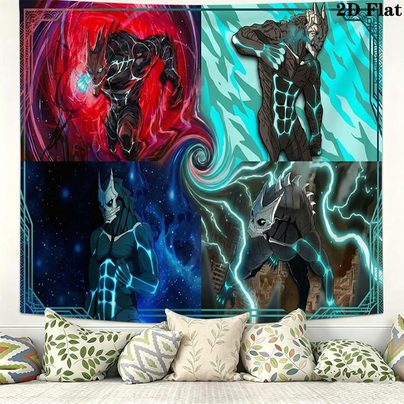 Kaiju No 8 Wall Tapestry Aesthetic Wall Hanging Printed Fabric Blanket Decorative Tapestries for Bedroom Living Room Home Decor