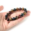Natural Stone Power Stone Bracelet Tiger Eye for Men and Inner Circumference Women, 10mm, Approx. 17.5cm