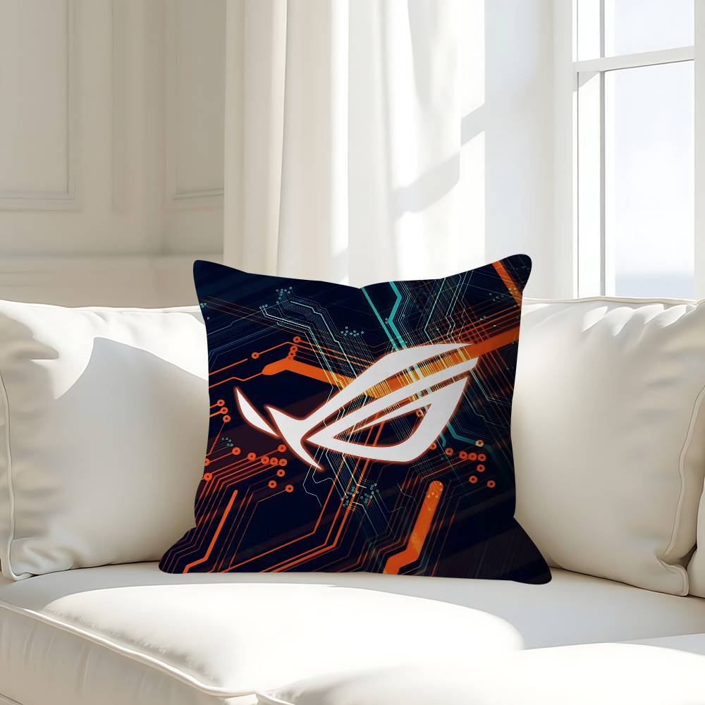 

Подушка с логотипом Asus Rog, наволочка, подушка для гостиной, дивана, домашний декор, на заказ 16x16Inch