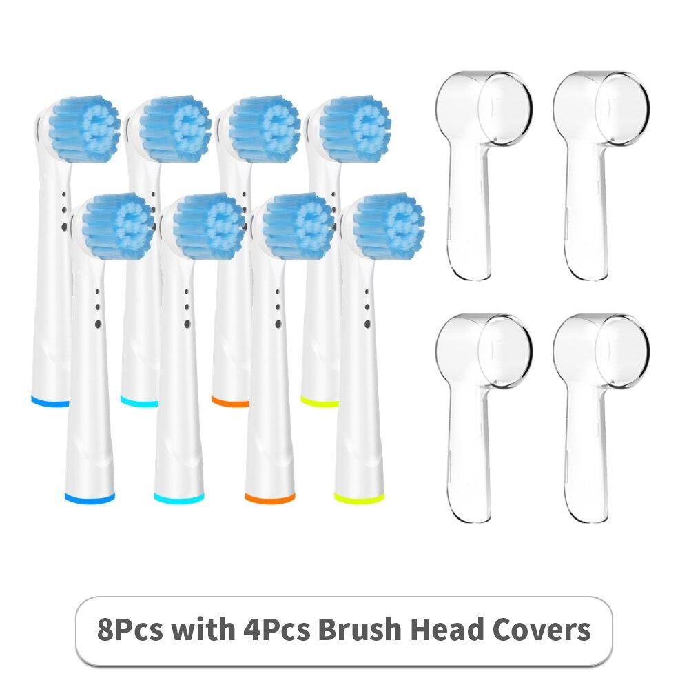 8Pcs Sensitive Toothbrush Heads for Oral B Replacement Toothbrush Heads Compatible with Oral B Braun Electric Toothbrush