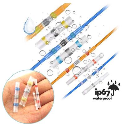 50pcs Electrical Heat Shrink Tube Soldering Cable Wire Connector Butt Sleeve Seal Terminals Insulated Solder Waterproof