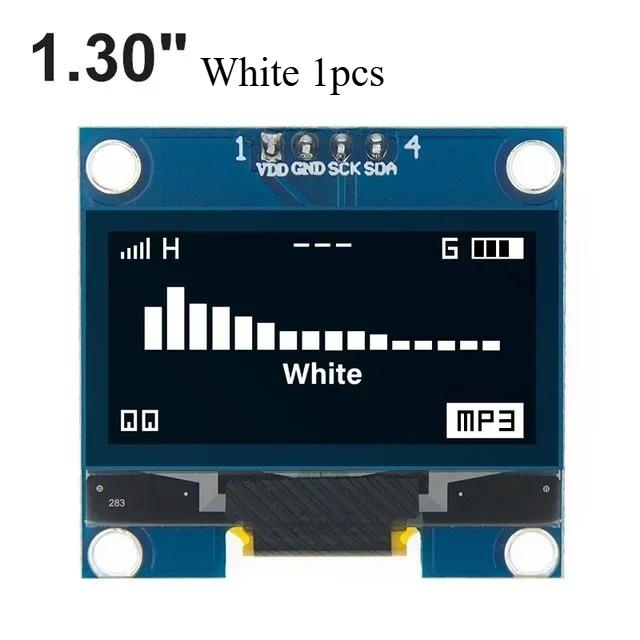

1pcs 1.3 OLED Display Module White/Blue Color Drive Chip SH1106 128X64 1.3 inch OLED LCD LED IIC I2C Communicate For Arduino чорний
