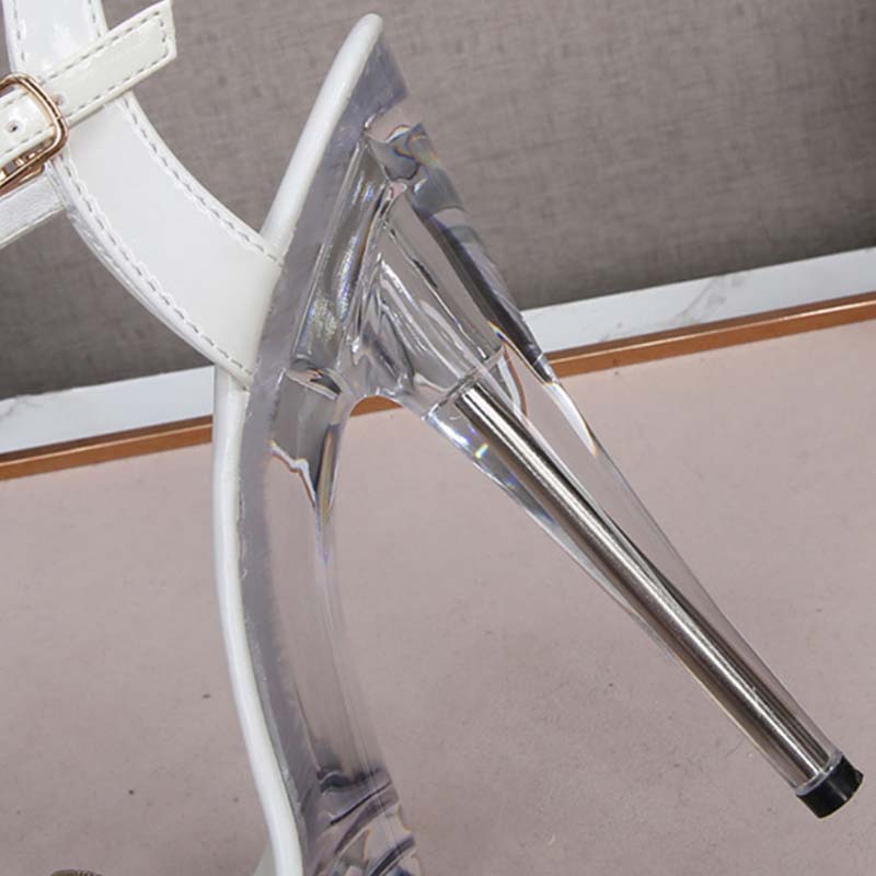 Dámské Boty Letní Sandály Transparentní Sandály Boty Vysoký podpatek Party Svatební Lodičky Model Boty 13cm Podpatek 3cm Platfrom LFD