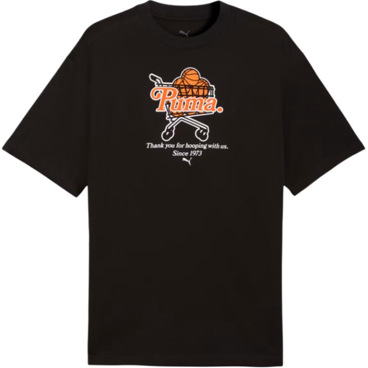 Puma Loose Fit Drop Shoulder Printed T-Shirt Men tops 692305-01 S